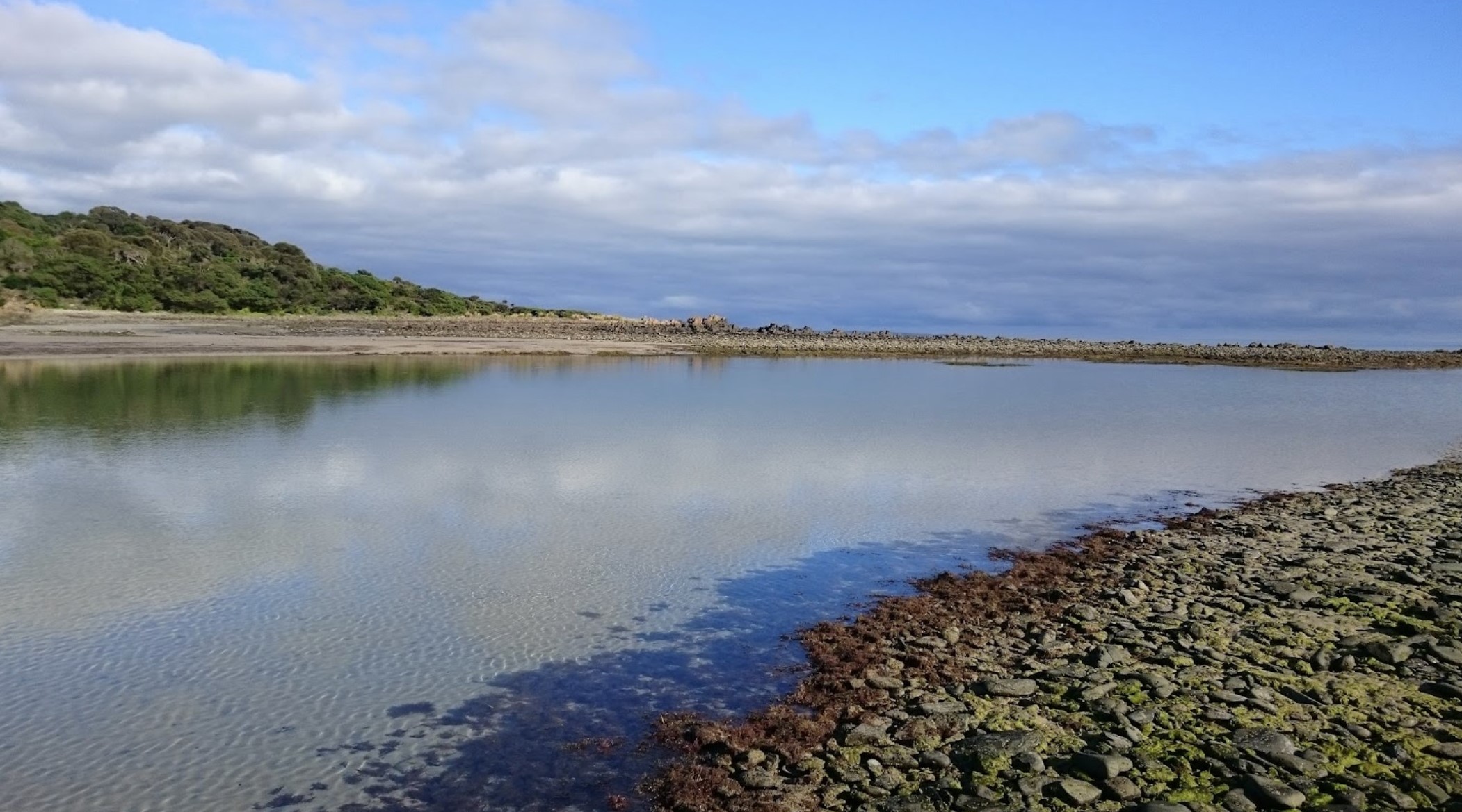 Tidal pool near the island